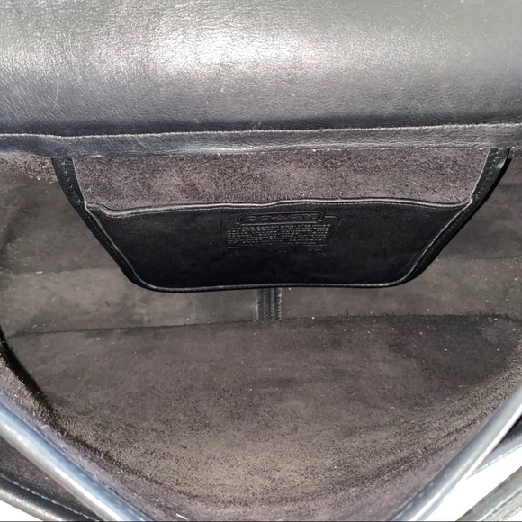 Vintage Coach Messenger Bag Black Leather - Picture 4 of 8